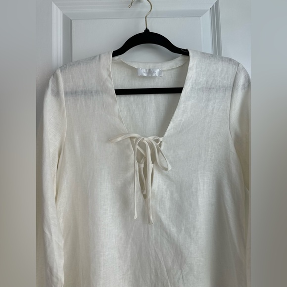 Monday Swimwear Tropea Linen Dress Vanilla Size P/XS - Picture 2 of 10